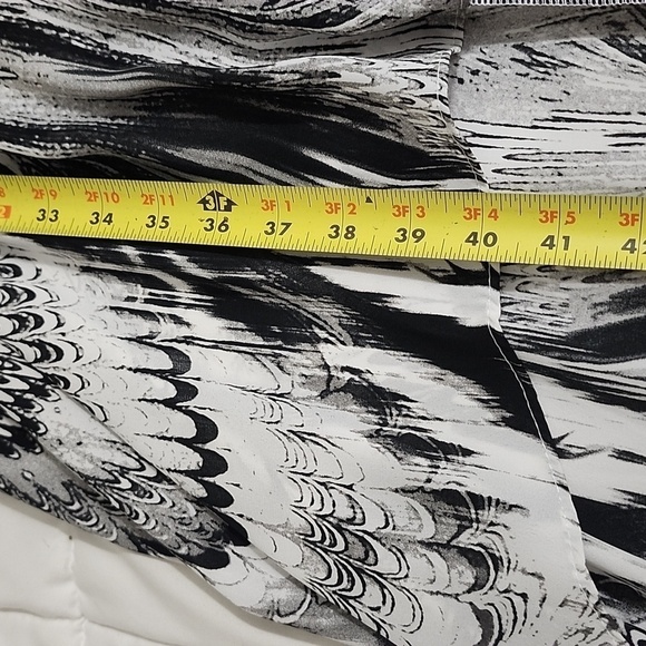 Bailey 44 NWOT XS Grumeti River Maxi Dress High Low Black White Graphic Ruched - Picture 14 of 15